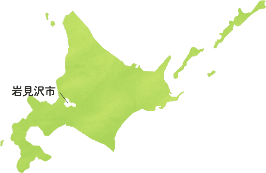 北海道の中の岩見沢市の位置を表した画像