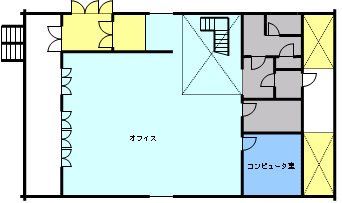 ワークハウス1階の見取図