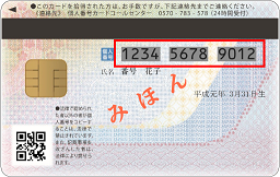 マイナンバーカードの裏面のイメージ画像