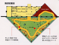 室内公園(色彩館)の施設配置図の画像
