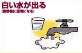 白い水が出る(数秒後に透明になる)