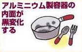 アルミニウム製容器の内面が黒変化する
