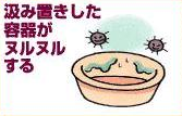 汲み置きした容器がヌルヌルする
