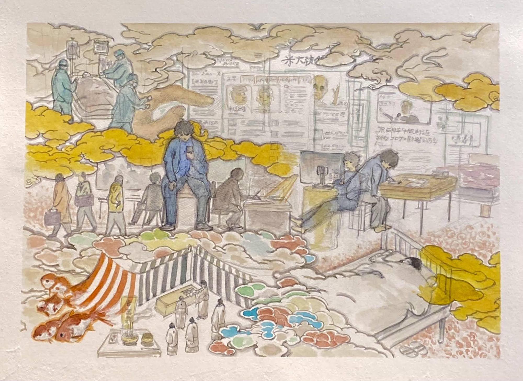 タイトル「閲す(けみす)」の絵画作品の写真