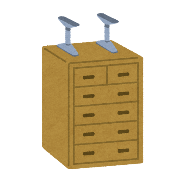 ストッパー式転倒防止器具のイラスト