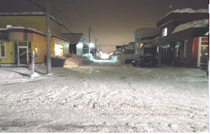 排雪後の様子の写真