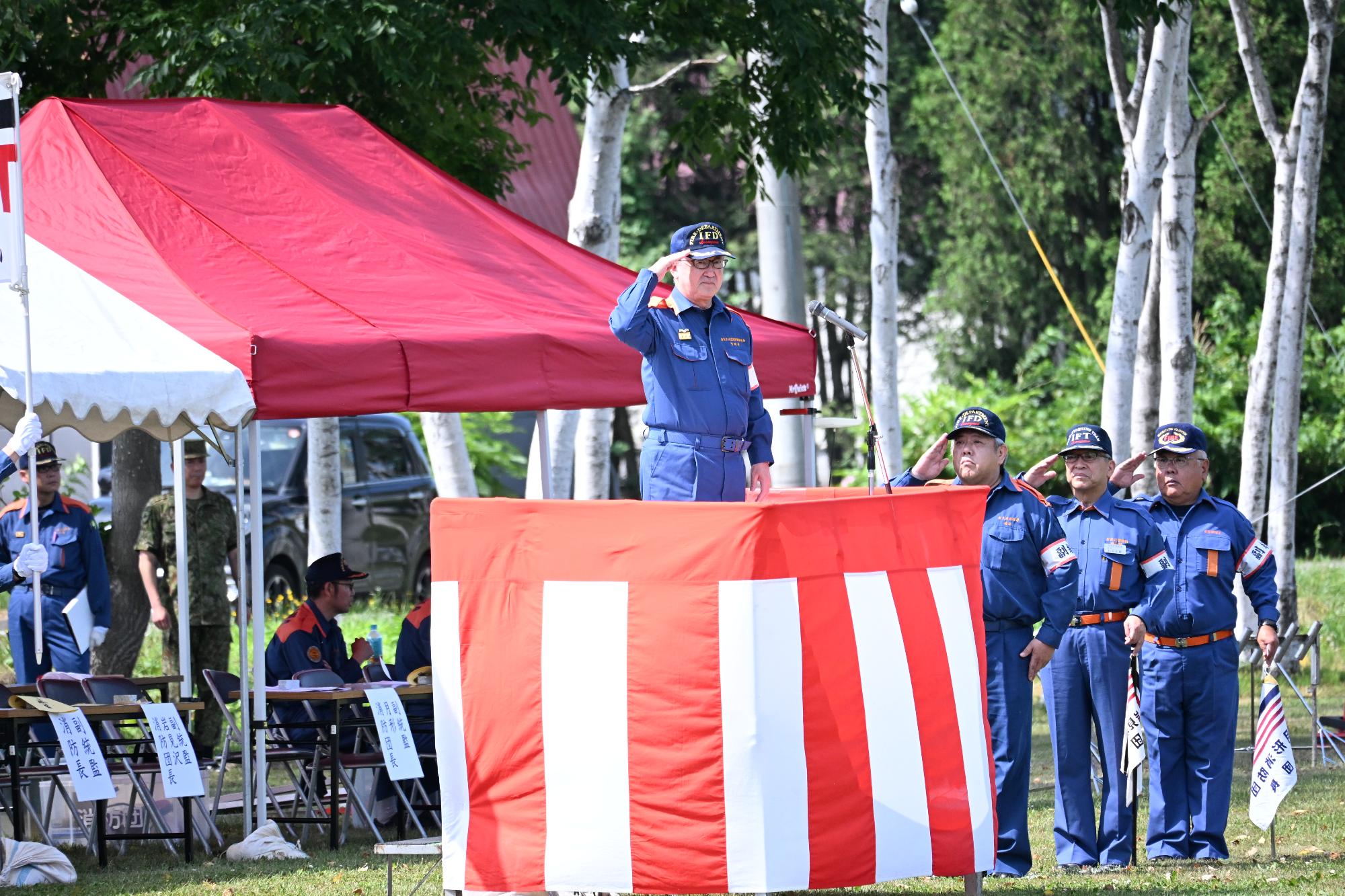 北海道消防協会岩見沢分会消防連合演習の写真