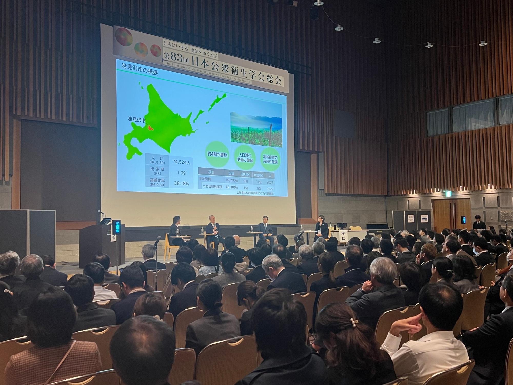 日本公衆衛生学会総会パネルディスカッションの写真