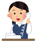 電話で受け付ける女性
