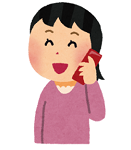 携帯電話で話す女性