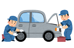 車を整備する男性