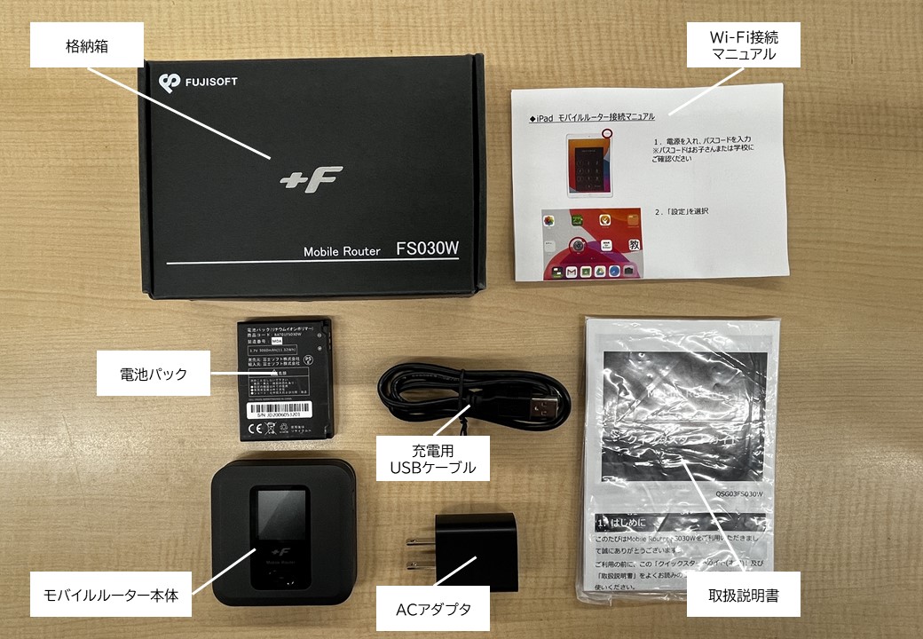 モバイルルーター同封物