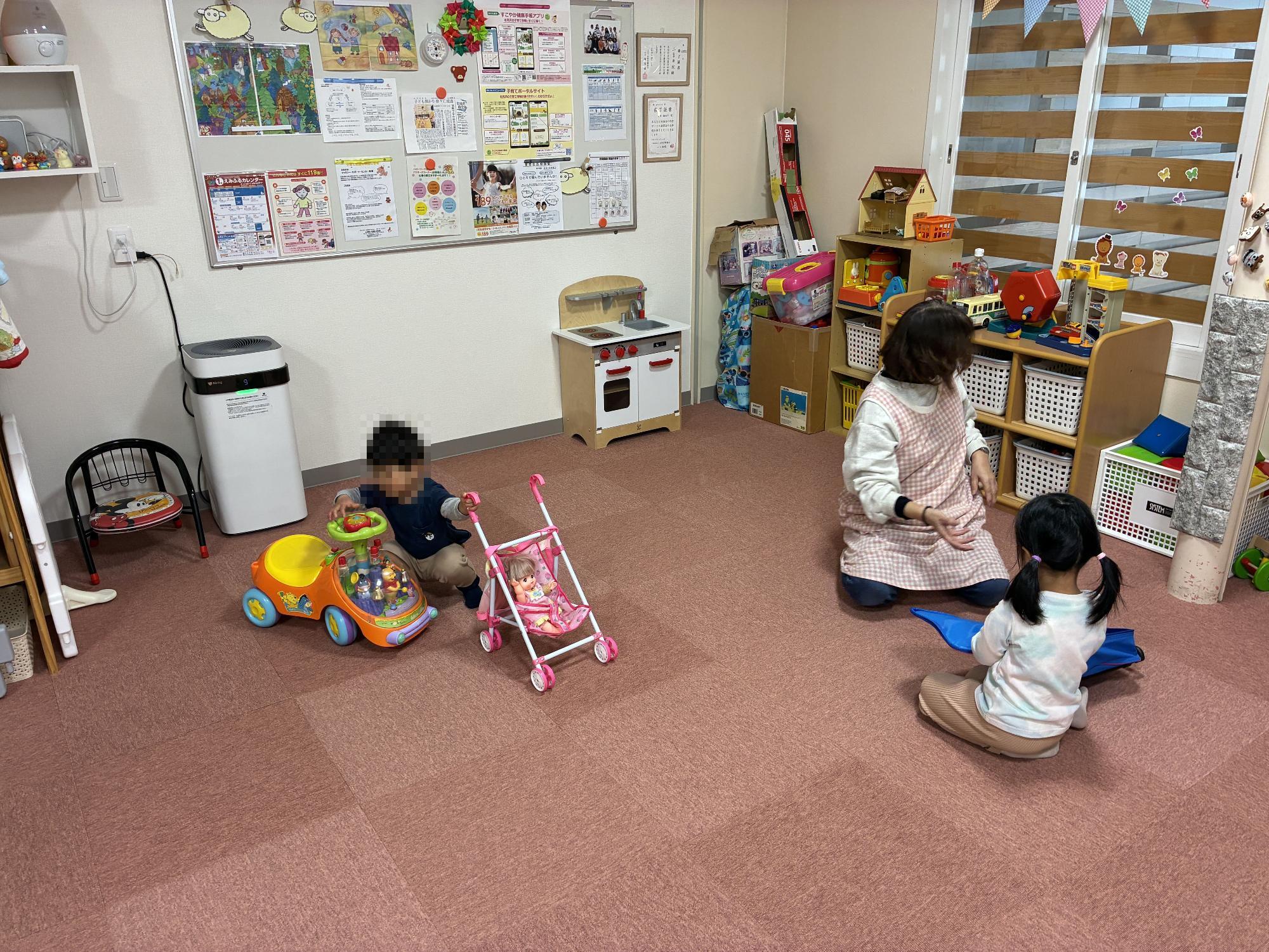 ファミリーサポート一時預かり体験の様子